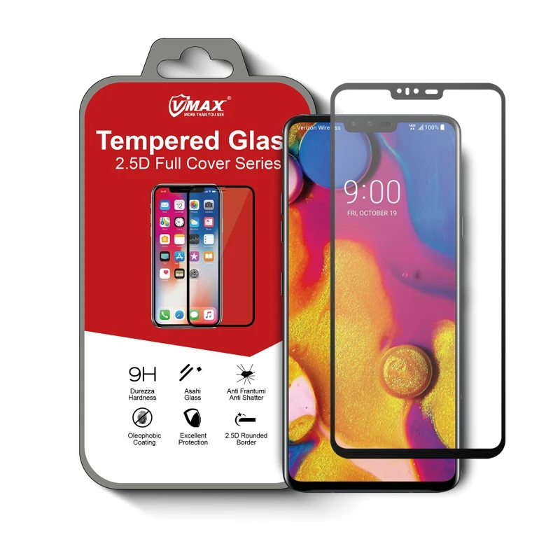 

Guangzhou Supplier Mobile Phone screen protector tempered glass / 9H tempered screen protector For LG V40 ThinQ