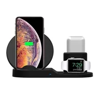 

10W Fast Charging Stand Dock Station For iPhone Apple Watch Air Pods 3 In 1 Qi Standard Wireless Charger