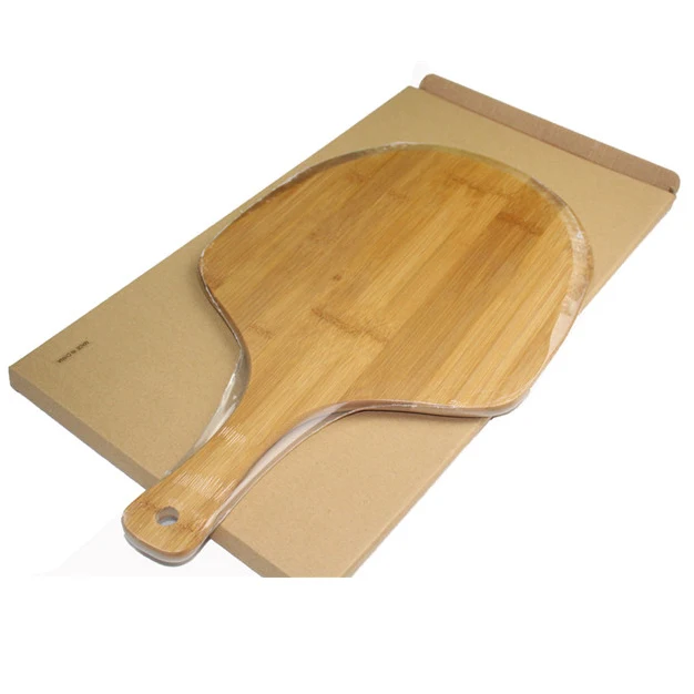 

Organic Bamboo Pizza Peel with Paddle Handle From Amazon, Carbonized,natural