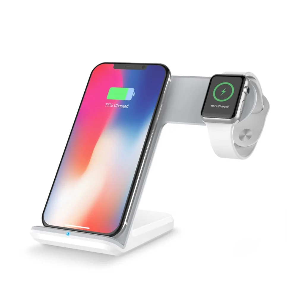 

Aliexpress New 2 in 1 Fast Charging Qi Wireless Charger For iPhone and Apple Watch