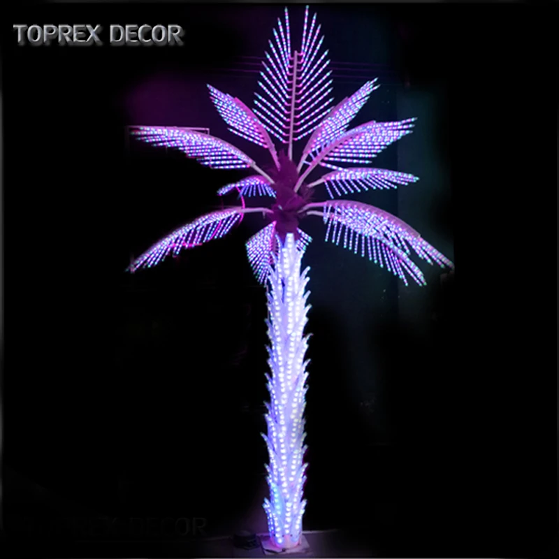IP65 Waterproof personalized outdoor holiday lighting palm tree christmas decorations