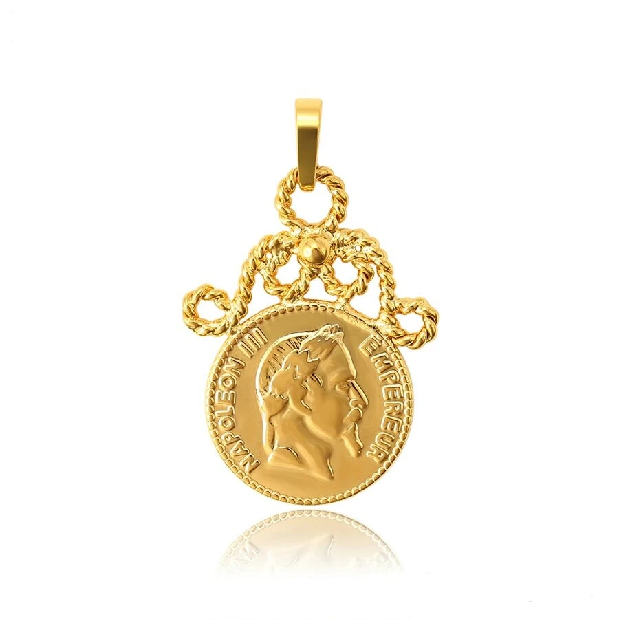 31829 xuping 24K empire napoleon III head gold coin pendant