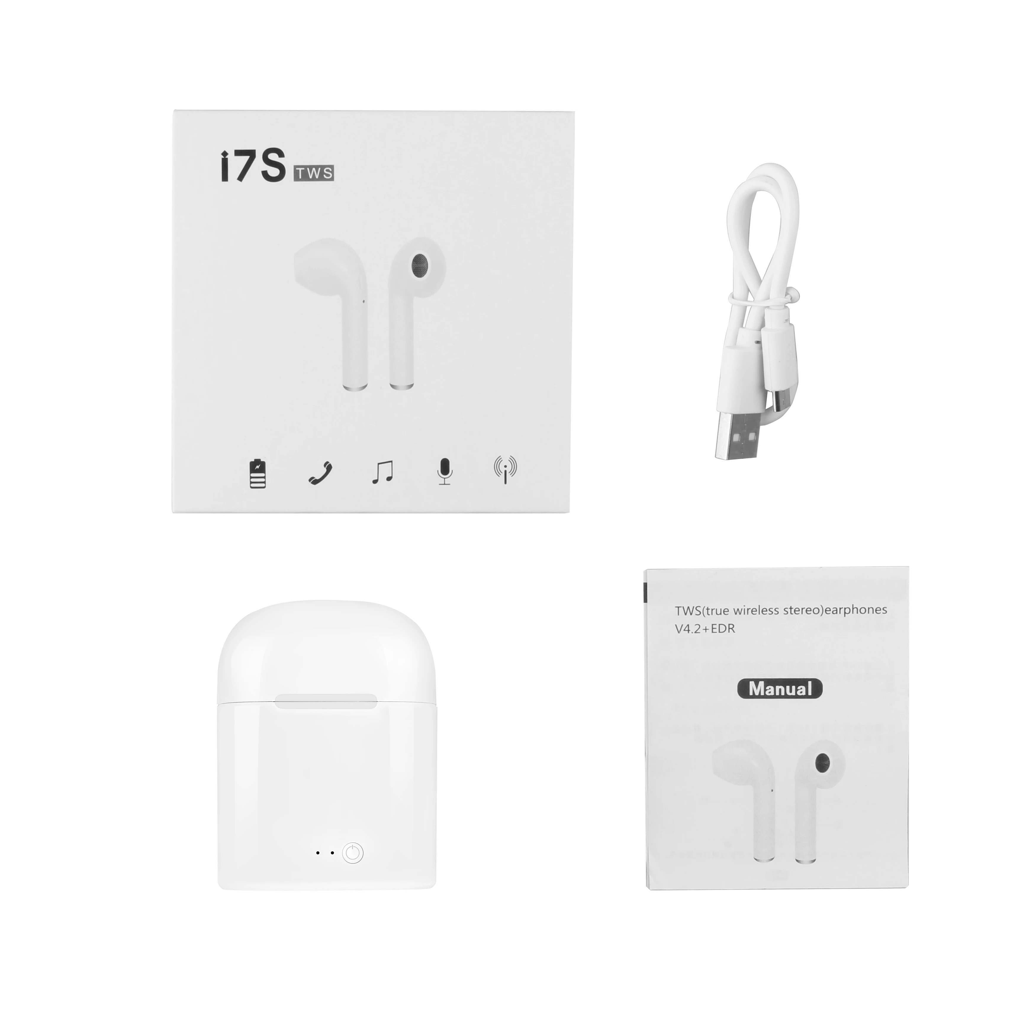 

China factory I7S TWS earphone wireless headphone stereo true wireless headset