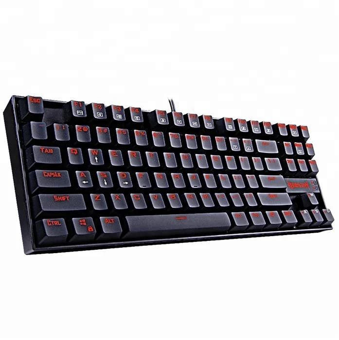 

Hot Sales Redragon K552 USB Wired 87 keys Rainbow Backlit Mechanical Gaming Keyboard, Black
