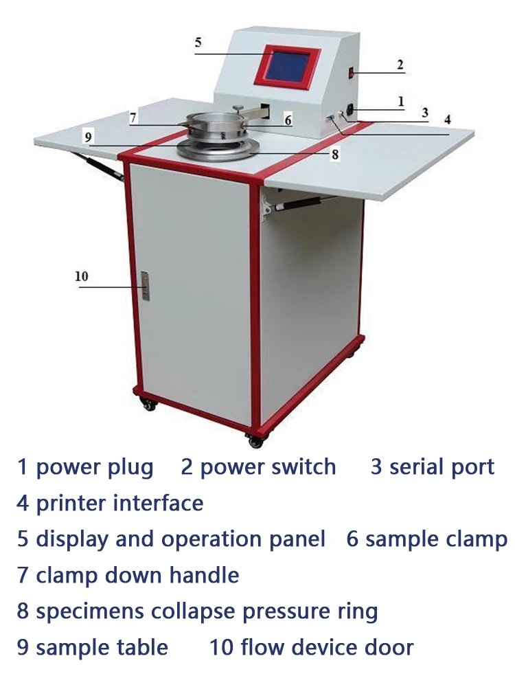 Fiberglass Fabric Lab Textile Air Permeability Test Equipment Test