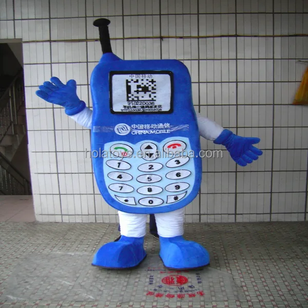 Hola Yellow Mobile Phone Mascot Costume/mobile Phone Costume/mascot