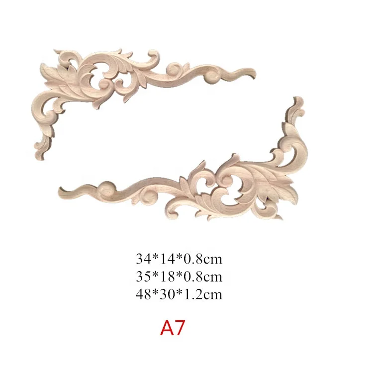 
Solid wood carved Decorative Corner Carvings onlays wood onlay 