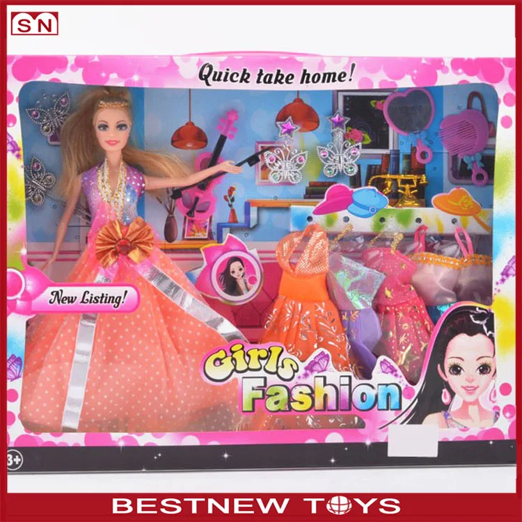 Kids Bar Doll Bie Doll Toy Games With Beautiful Clothes For