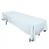 Custom 90 x 132 Inch Rectangle And 120 Inch Round Wedding Tablecloth Wholesale White Rectangular Table Cloth For Weddings