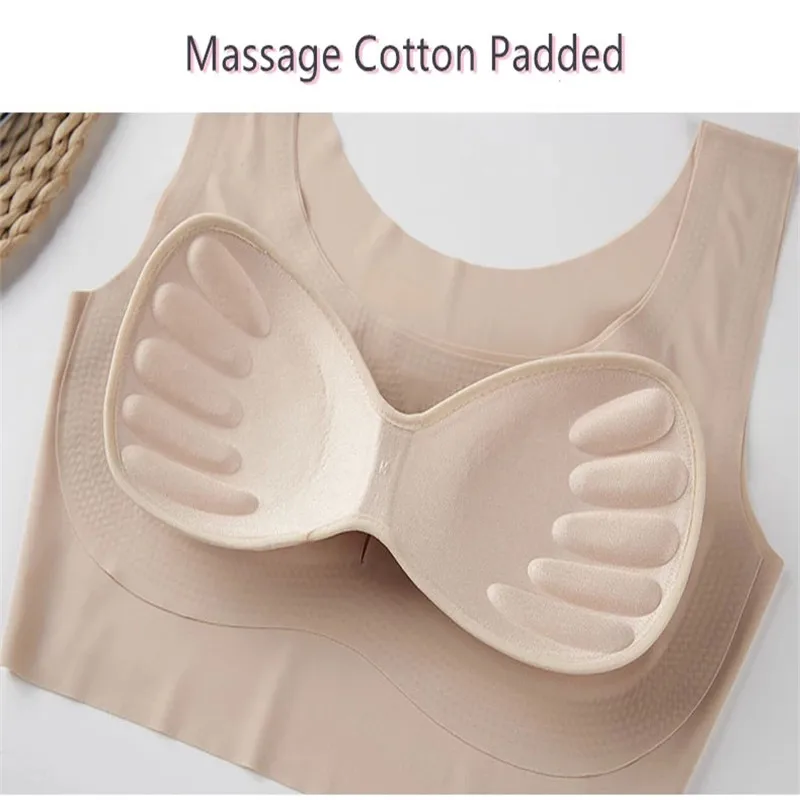 2019New Design Wholesale Comfortable Daily Seamless Common Sports Yoga Bra Plain Wirefree Ice Silk  Sleep Bra for Woman