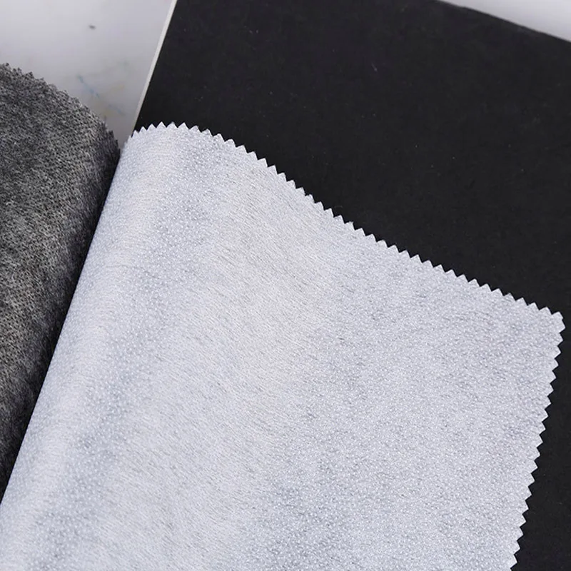 

wholesale buckram fusing non woven fusible paper interlining fabric, White black