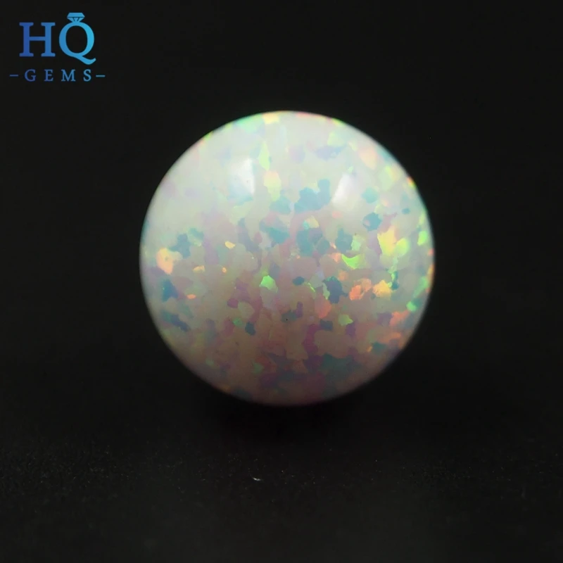 Full Hole Lab Create Opal 10mm White Ethiopian Opal Rough Wholesale