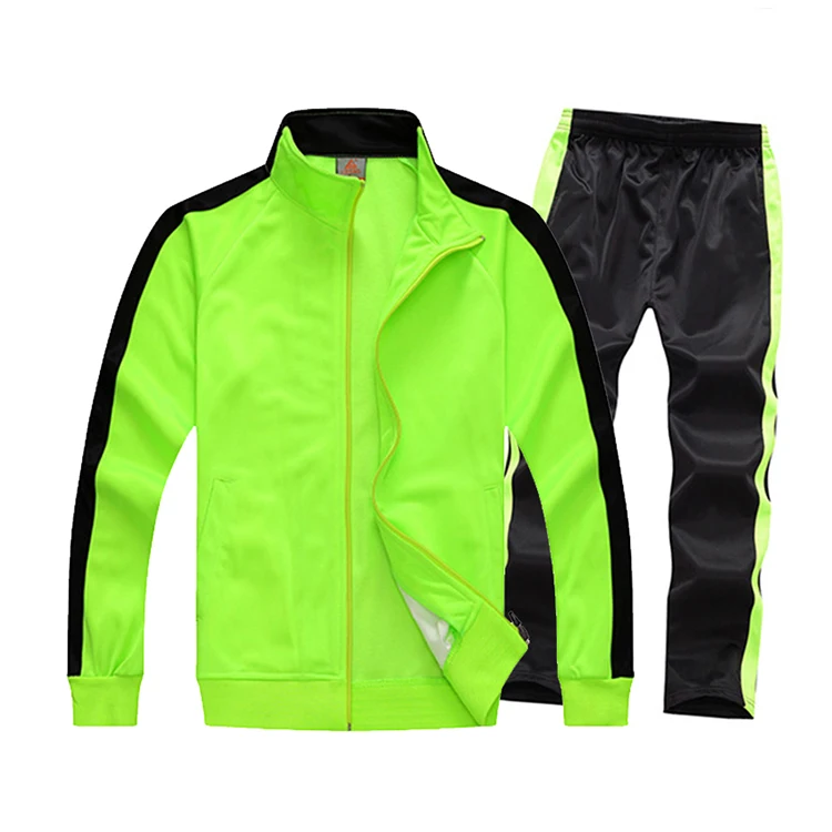 Blank Tracksuit Custom Sports Suit Set Mens Polyester Sweatsuit Team ...