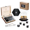 Whiskey Stones Gift Set | 12 Polished Granite Reusable Ice Cubes | Complete Luxury Handcrafted Set - 12 Stones