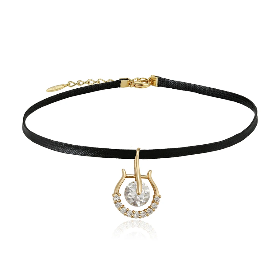 

44326 Xuping Jewelry Newly 18K Gold Plated Elegant Choker Necklace With Personalized Design Of Charm