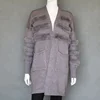 High quality machnice knitting winter sweater rabbit fur casual pullover
