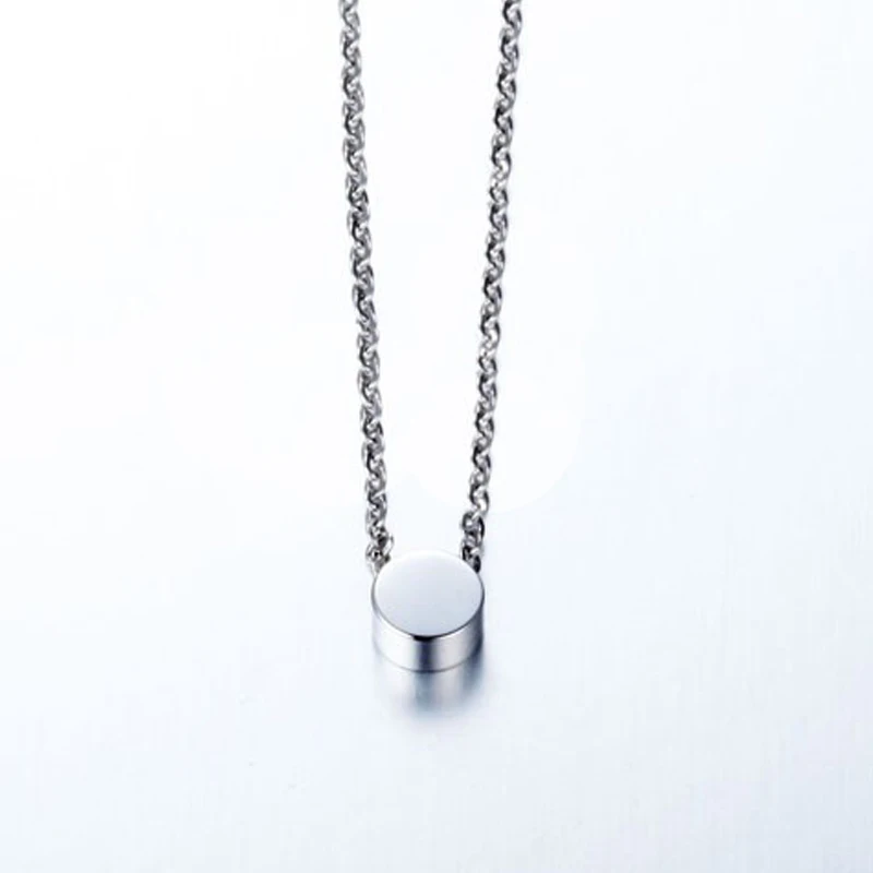 Hot sale stainless steel round dot simple gold necklace gold chain necklace designs