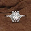 New Snowflake Flower Fashion Zircon Rings For Women Valentine's Day Gift Engagement Party Wedding Drop Shipping Jewelry