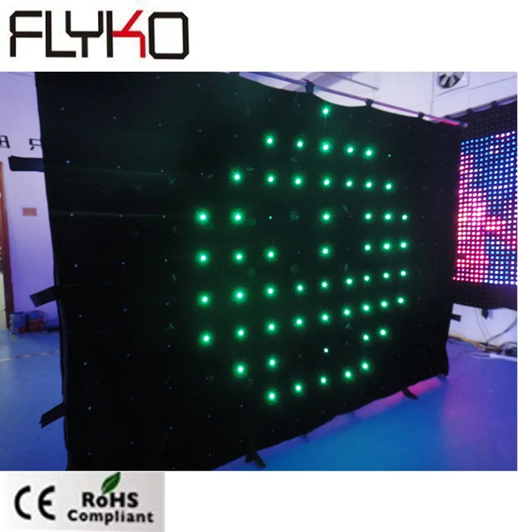 

programmable curtain 2M x 3M P20cm advertising soft led display screen video wall church decoration, Full color