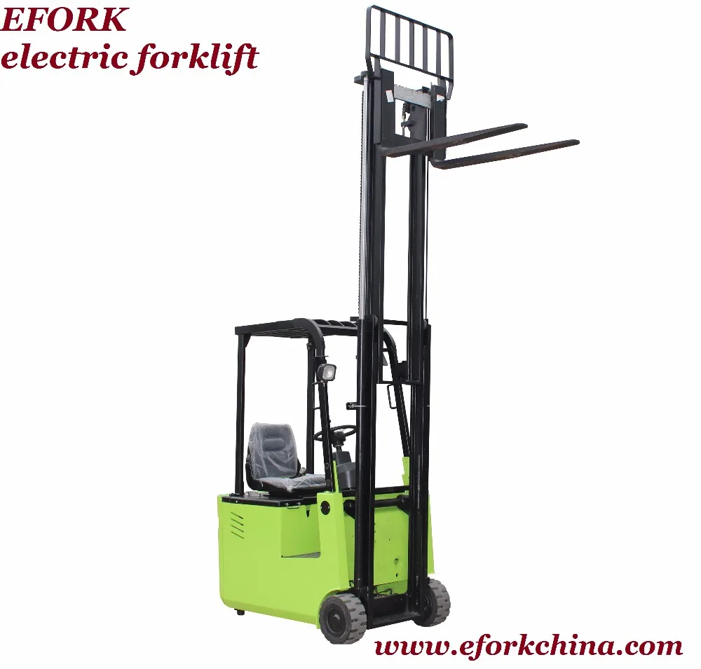 
1000 kg 4000 mm Electric 3 Wheels Forklift Truck for Warehouse Storage Rack 