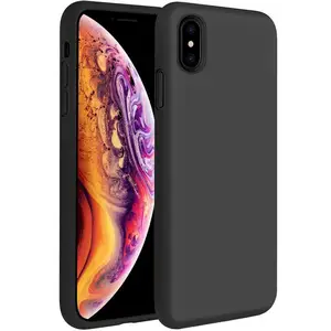 Trending Product Colorful Soft Liquid Silicone Original Rubber Cell Phone Case For iPhone XS MAX Mobile Back Cover