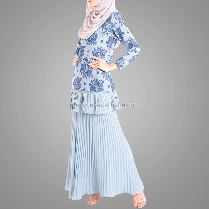 Terbaru Desain Renda Baju Kurung Moden Sifon Lipit Rok Untuk Wanita Muslim Malaysia Tradisional Pakaian Buy Renda Baju Kurung Modenbaju Kurung