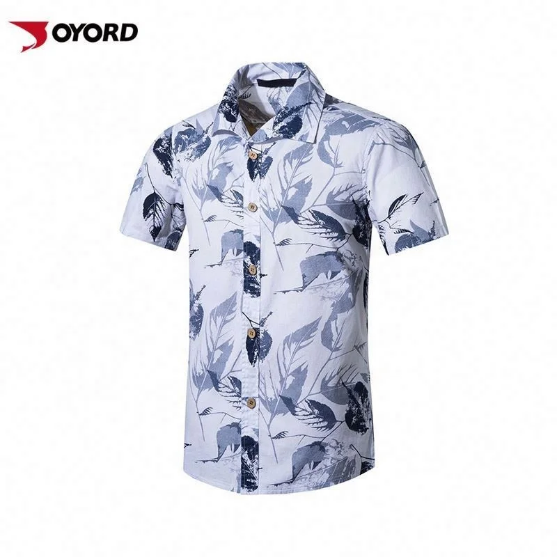 

Wholesale Custom Logo Printed Men Beach Swim Hawaii Hawaiian Shirts Summer T Shirts For Men, As your request