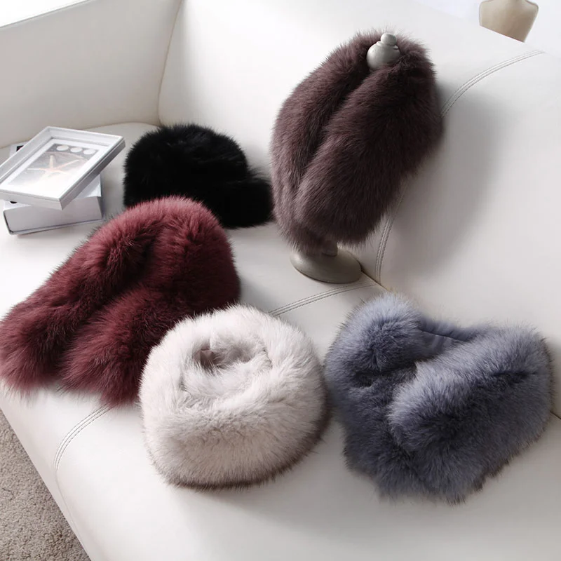 

Factory Wholesale Best Seller Women Detachable Big Real Natural Fox Fur collar Trim, As picture showns