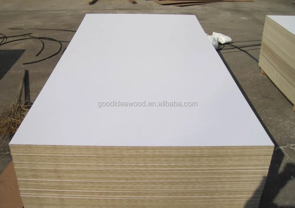 
high quality titanium white rough fiish 8mm thickness MDF and Melamine MDF 