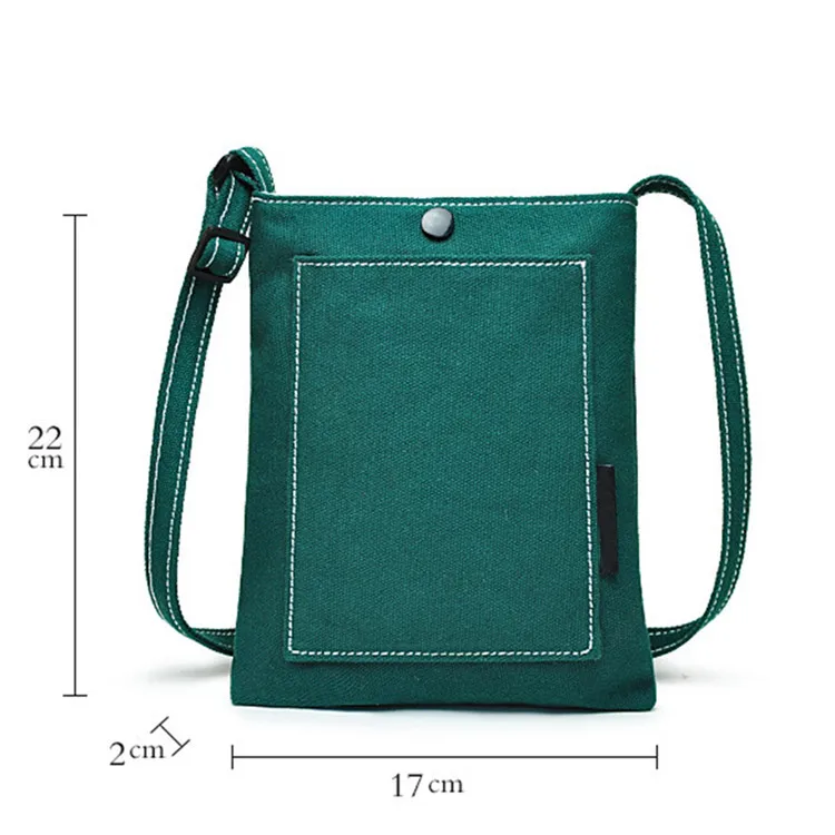 Made in china Superior quality button canvas phone shoulder bags for women mini cute girls cross body bags ladies satchel bags