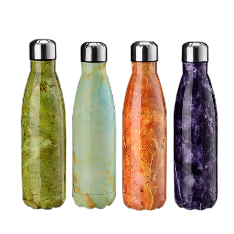 

GV003 500ML/17OZ In Stock Double Wall Stainless Steel cola shaped Vacuum Insulated bottle thermos
