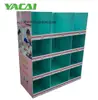 Promotional 3 sides sturdy tiers cardboard pallet display with hooks,half pallet display box