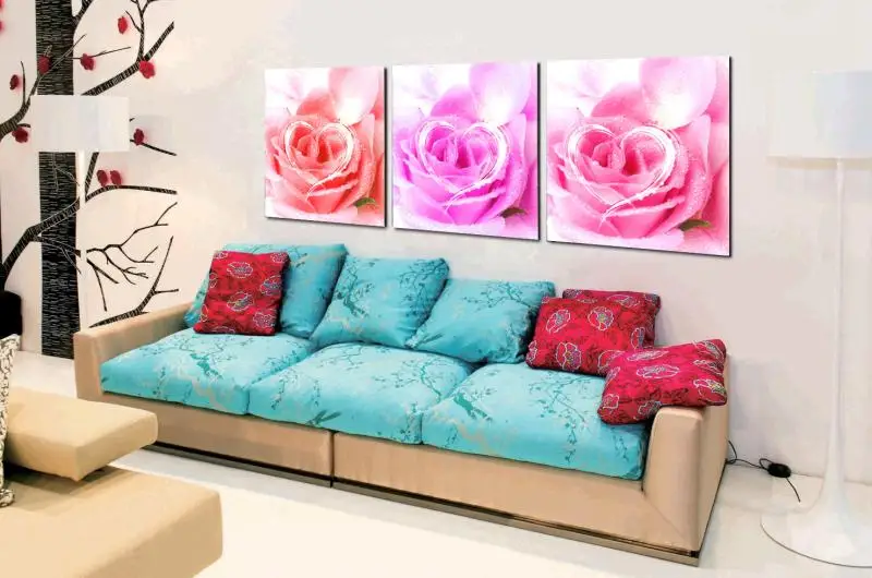 Heart Rose Canvas Wall Art Painting Pictures Home/Room/Office/Living Room Decor Heart Rose Canvas Wall Art Painting Pictures Home/Room/Office/Living Room Decor