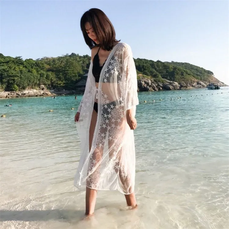 

Guangzhou Wholesale Women Clothes Transparent Lace Blouse Embroidery Top, N/a