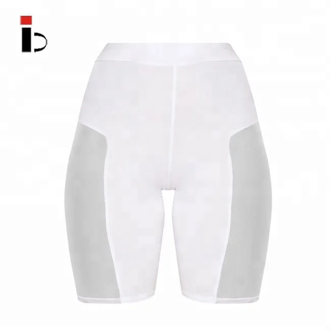 white mesh biker shorts