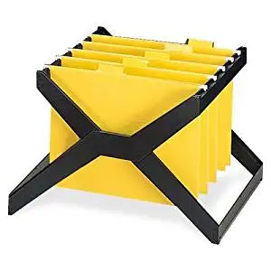 Wholesale CASE of 10 - Deflect-O Desktop Hanging File X-Rack-Desktop Hanging File X-Rack,Letter/Legal,16"x12"x11",Black