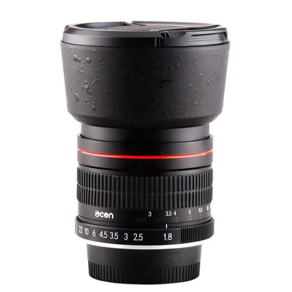 

China factory offer 85mm f1.8 Portrait fxed manual focus camera lens, Black