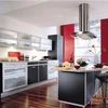 aluminium frame door with led lighting high end kitchen cabinet unit
