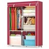Suoernuo 1401 small portable assemble lemari kain cloth storage cabinet fabric wardrobe