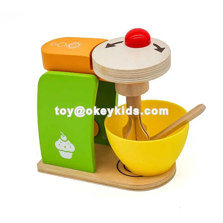 Big Sale Kids Pretend Wooden Stand Mixer Toy With Rotated Whisk W10d209