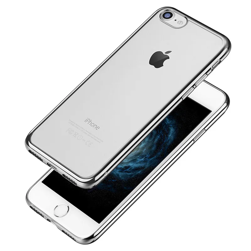

RANVOO Popular Protective Cell Phone Case Back Cover TPU Muti Colors, Black;sliver