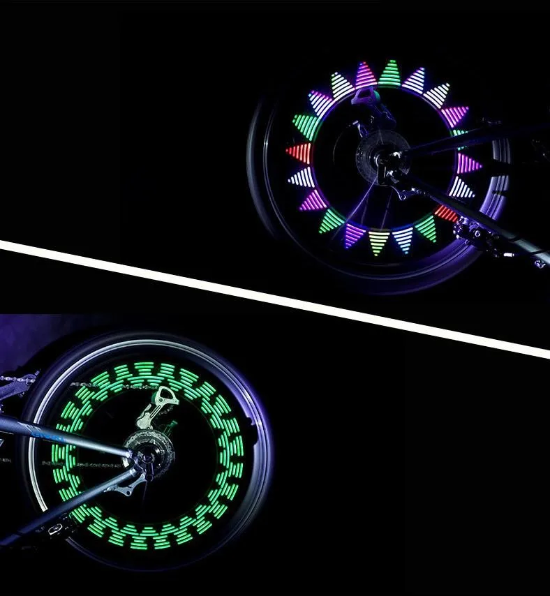 7 Led Bicycle Tyre Wheel Light 12 Patterns Motorcycle Mountain Bike ...