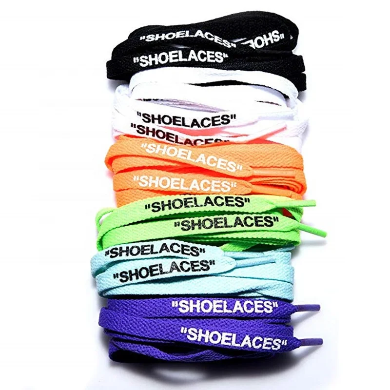 

2021 Fuzhou YoYo 47" Off Shoelaces Replacement White Shoe Laces Custom Printed Shoelaces for White Sneakers