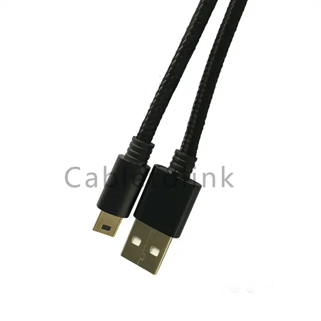 

10ft USB 2.0 A Male to Mini-B 5pin Male 28/24AWG Cable w/Ferrite Core (Gold) Cabletolink Top quality