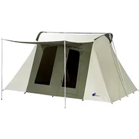 

Canvas Flex-Bow Deluxe 2/4/6/8-Person Largest Family Camping Glamping Tent Luxury Outdoor Roof Top House Tent with Hard Shell