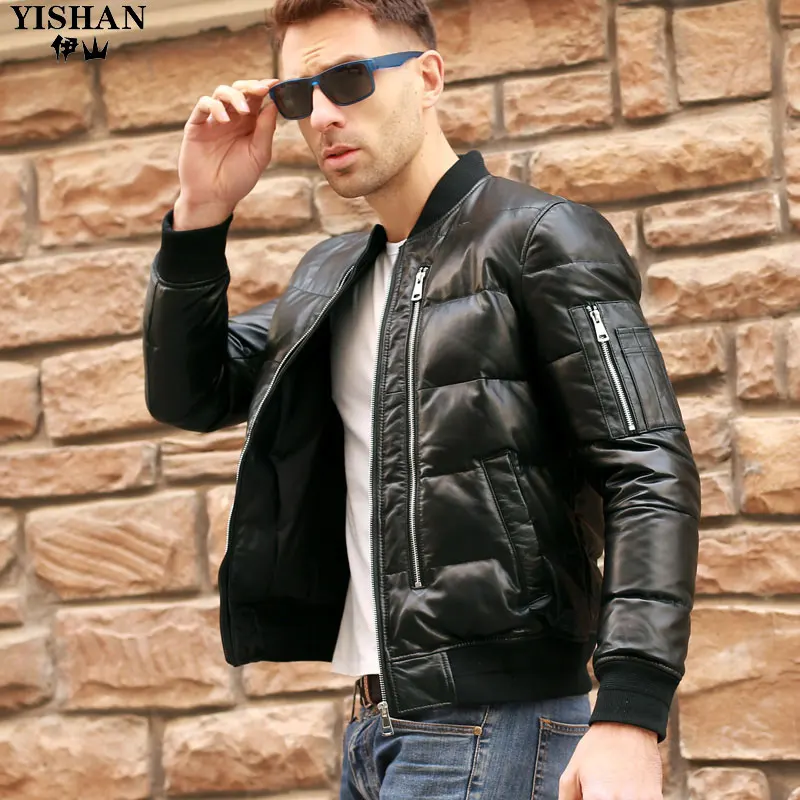 

Men's Genuine Lambskin Thickened Down Jacket With 90% Down Parka Jacket