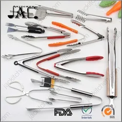 stainless steel nylon head food tong