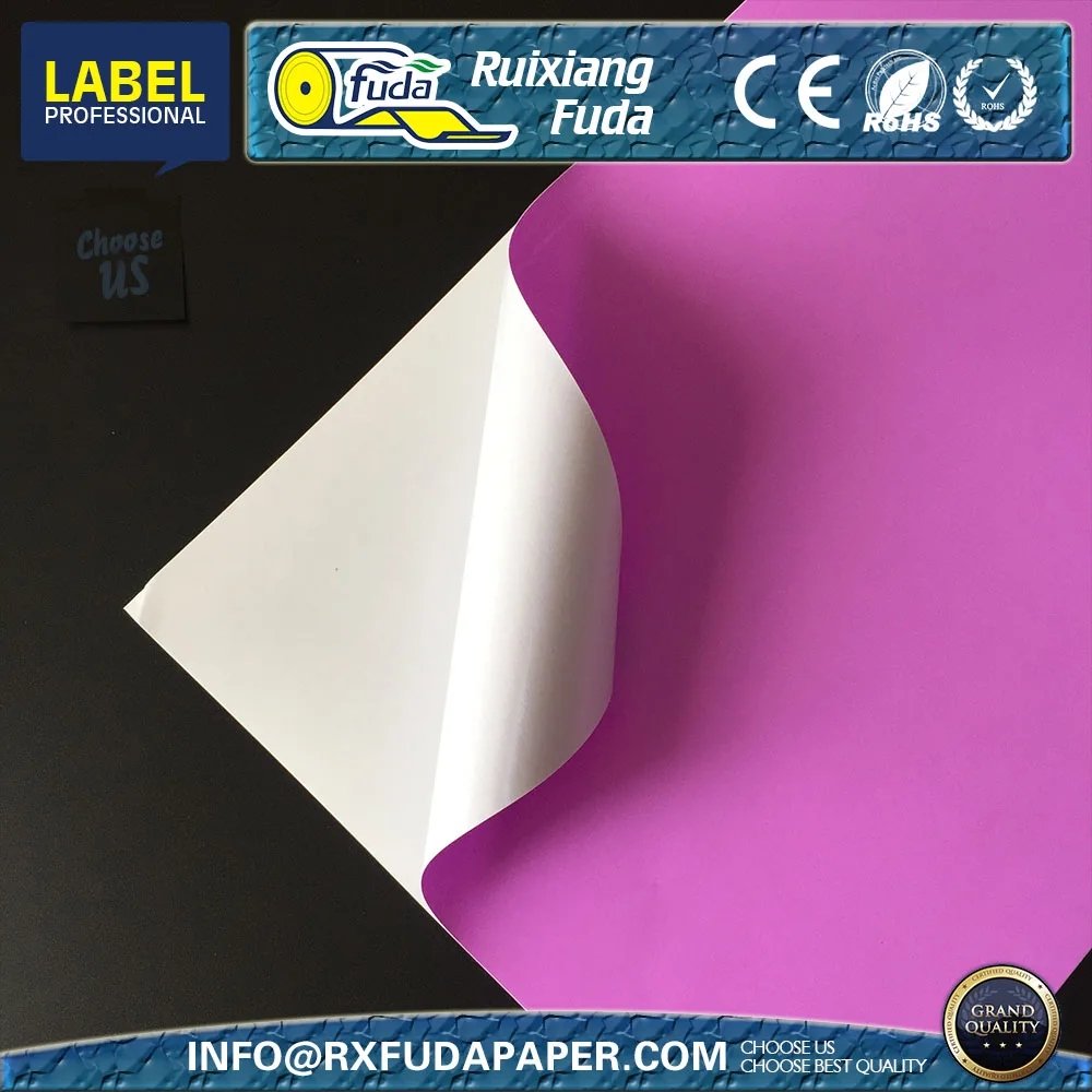 
A4 purple inkjet label for inkjet/laser printer ,ink dry fast,210mm x 297mm,100sheets/bag 