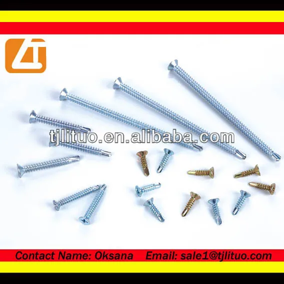 
Galvanized zinc CSK head or Countersunk head self drilling screws 
