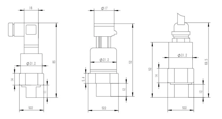 Air compressor pressure transducer oil pressure transmitter